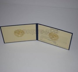 Диплом Техникума Советского Союза 1995г в Санкт-Петербурге